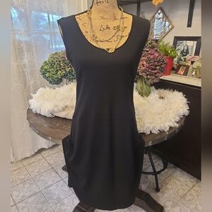 DKNY - Black Sleeveless A-Line Dress - M